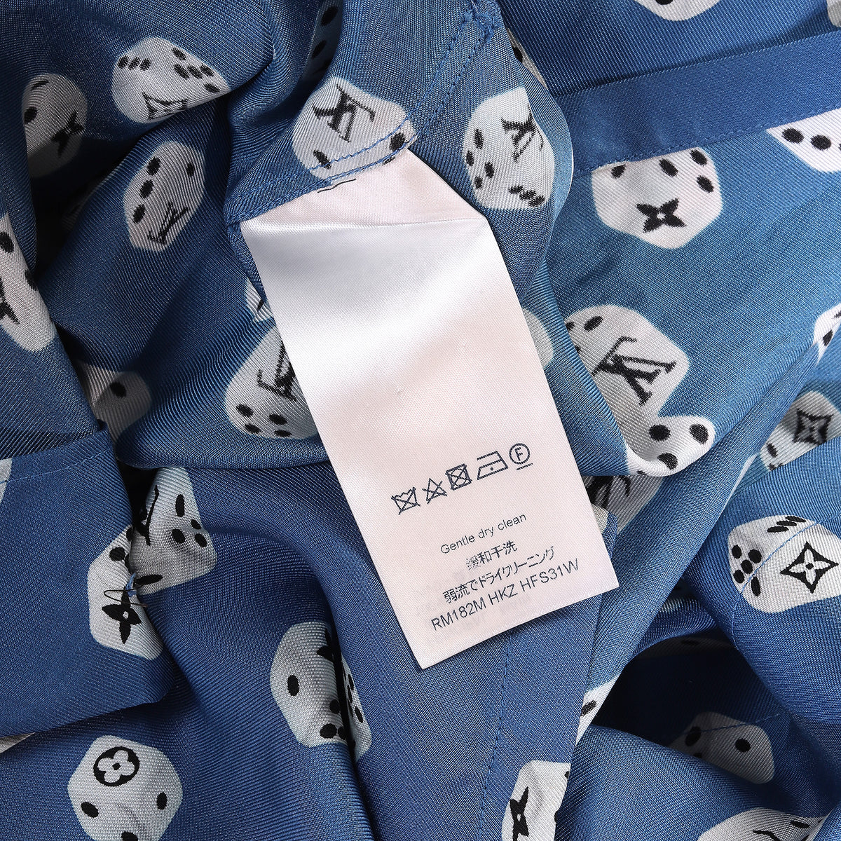 Louis Vuitton FW18 Dice Silk Short Sleeve Shirt