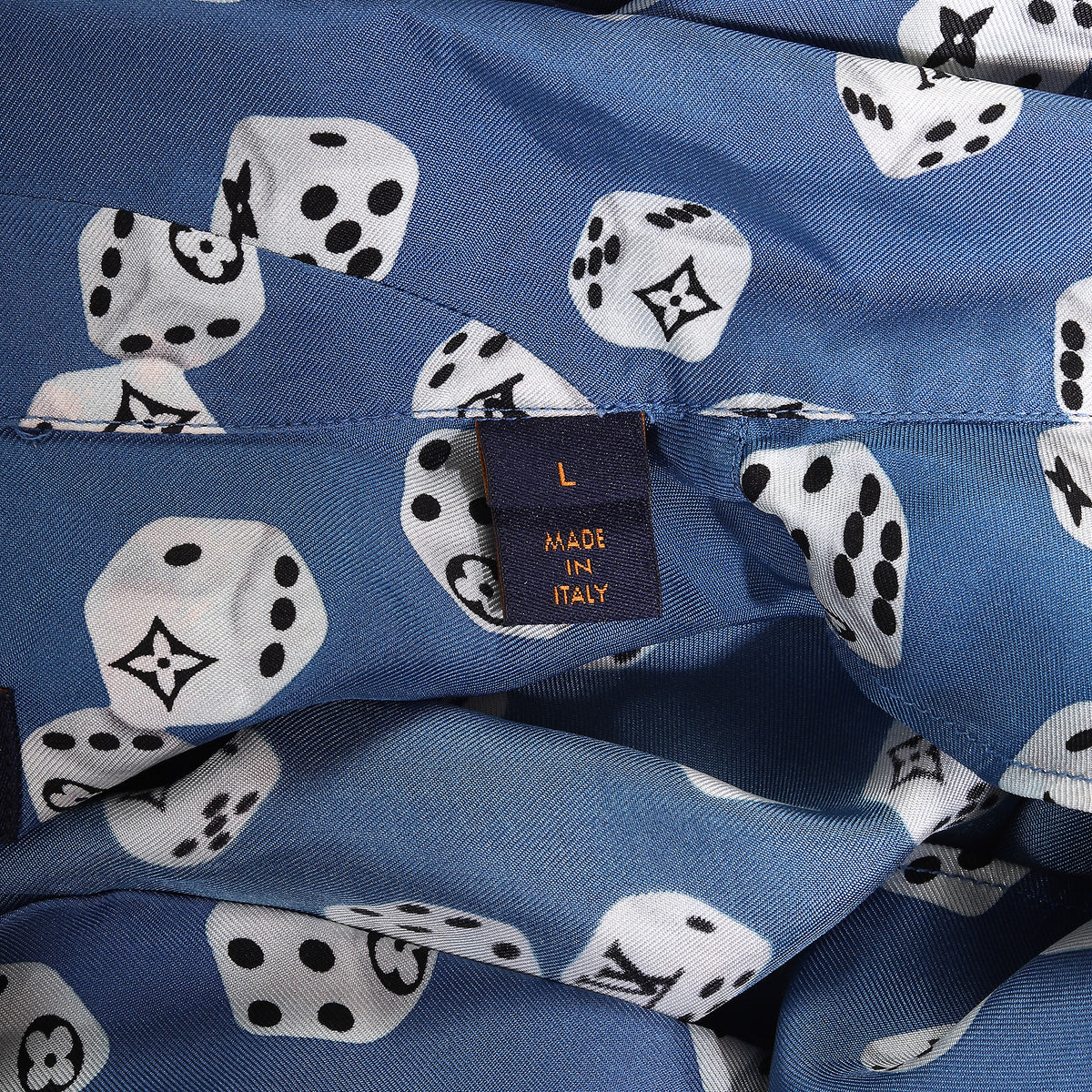 Louis Vuitton FW18 Dice Silk Short Sleeve Shirt