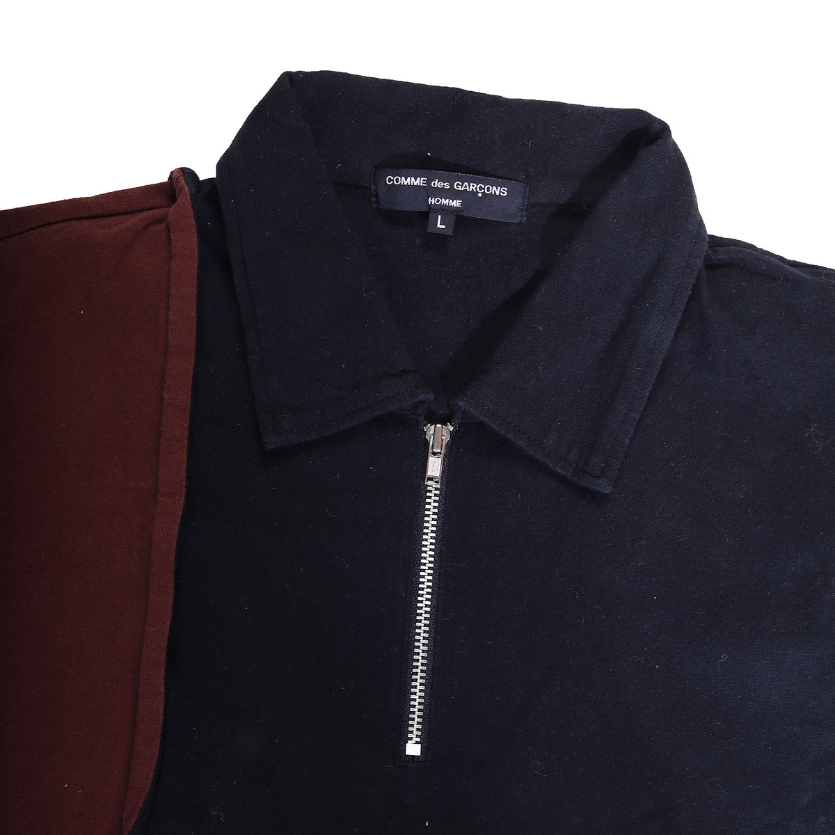 Comme Des Garcons Homme 2006 Reconstructed Zip Neck Sweater