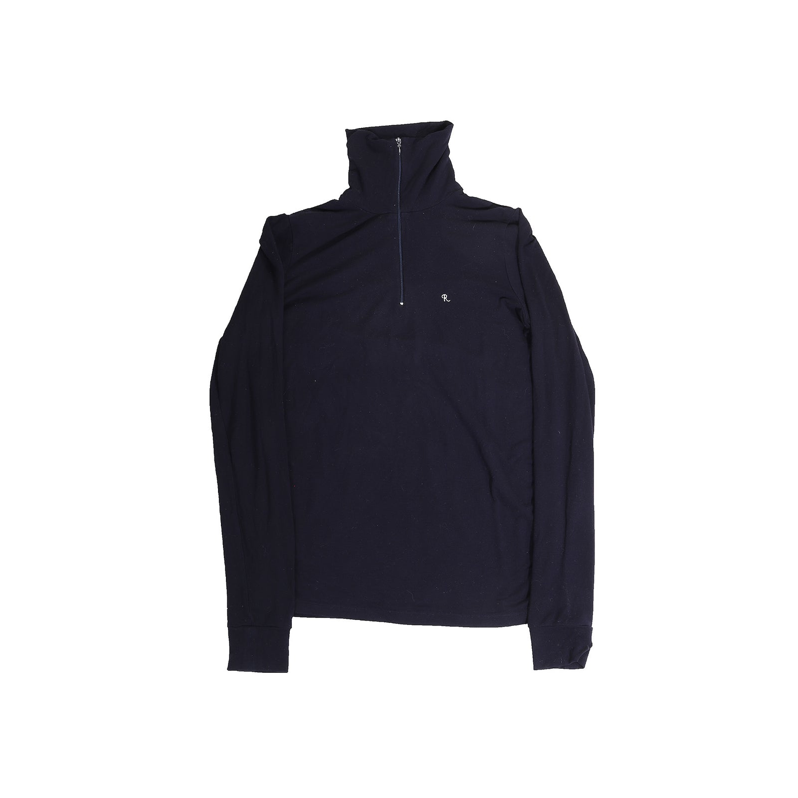 Raf Simons AW04 Waves R Logo Zipped Turtleneck