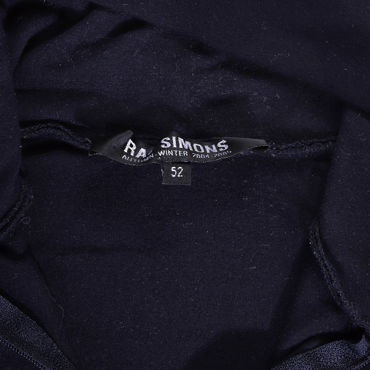 Raf Simons AW04 Waves R Logo Zipped Turtleneck