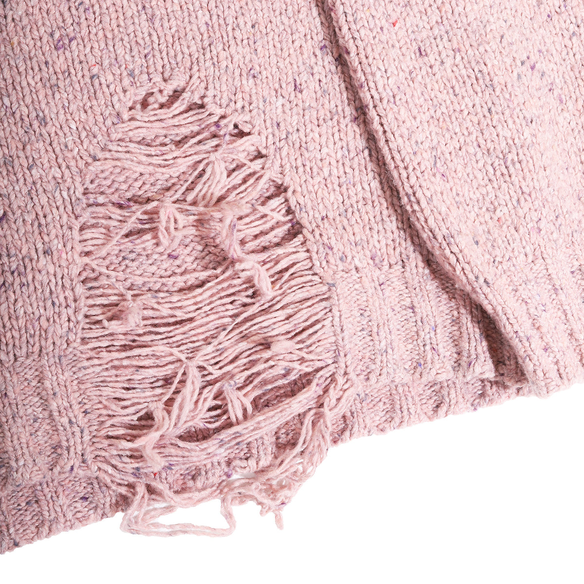 Maison Martin Margiela AW19 Distressed Dust Pink Knit Sweater
