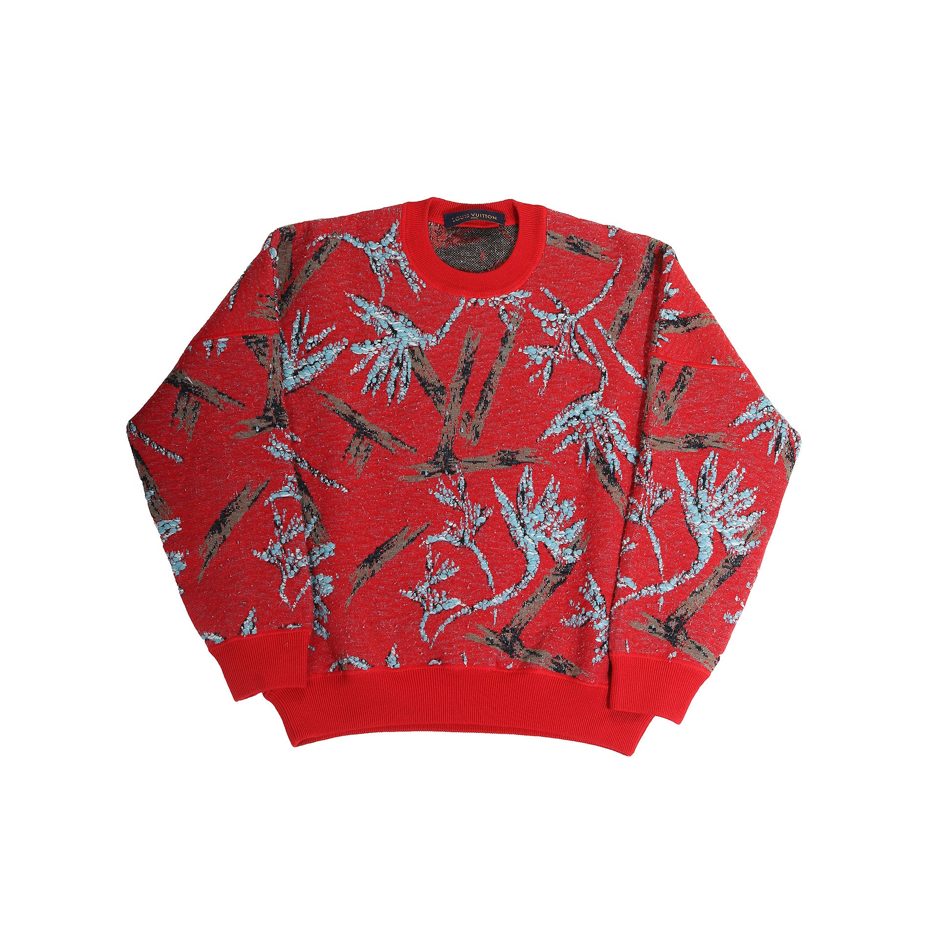 Louis Vuitton SS18 Floral Palm Knit Sweater