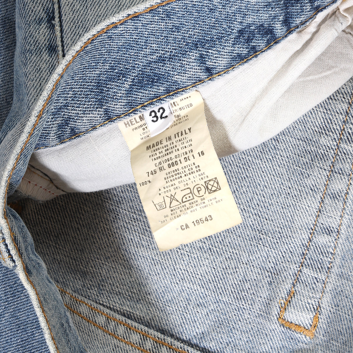 Helmut Lang 1999 Vintage Stained Denim