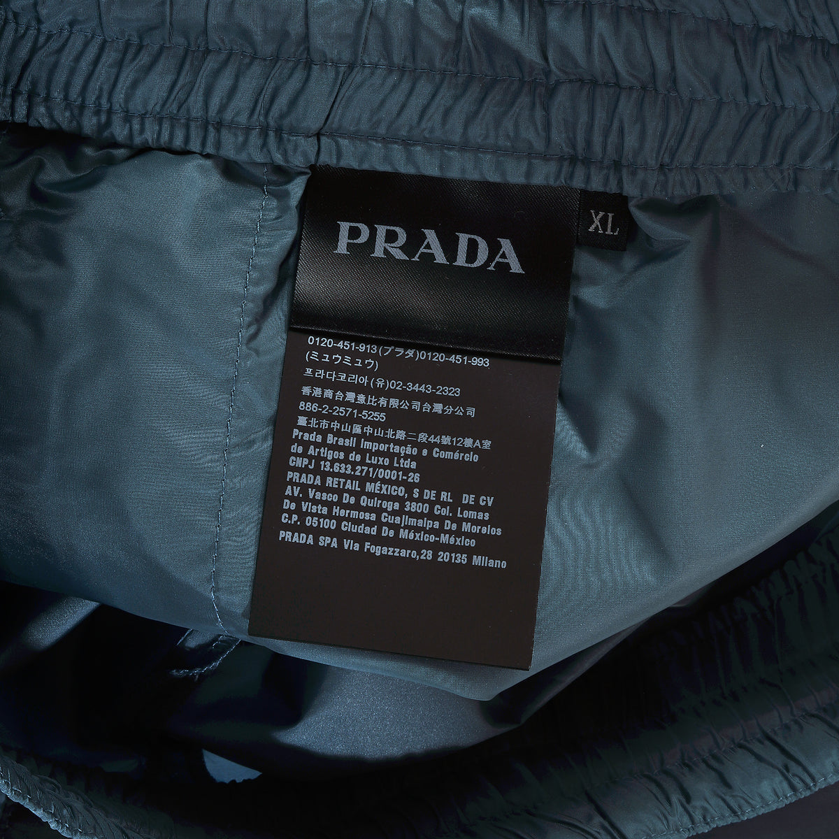 Prada SS18 Turquoise Nylon Pants