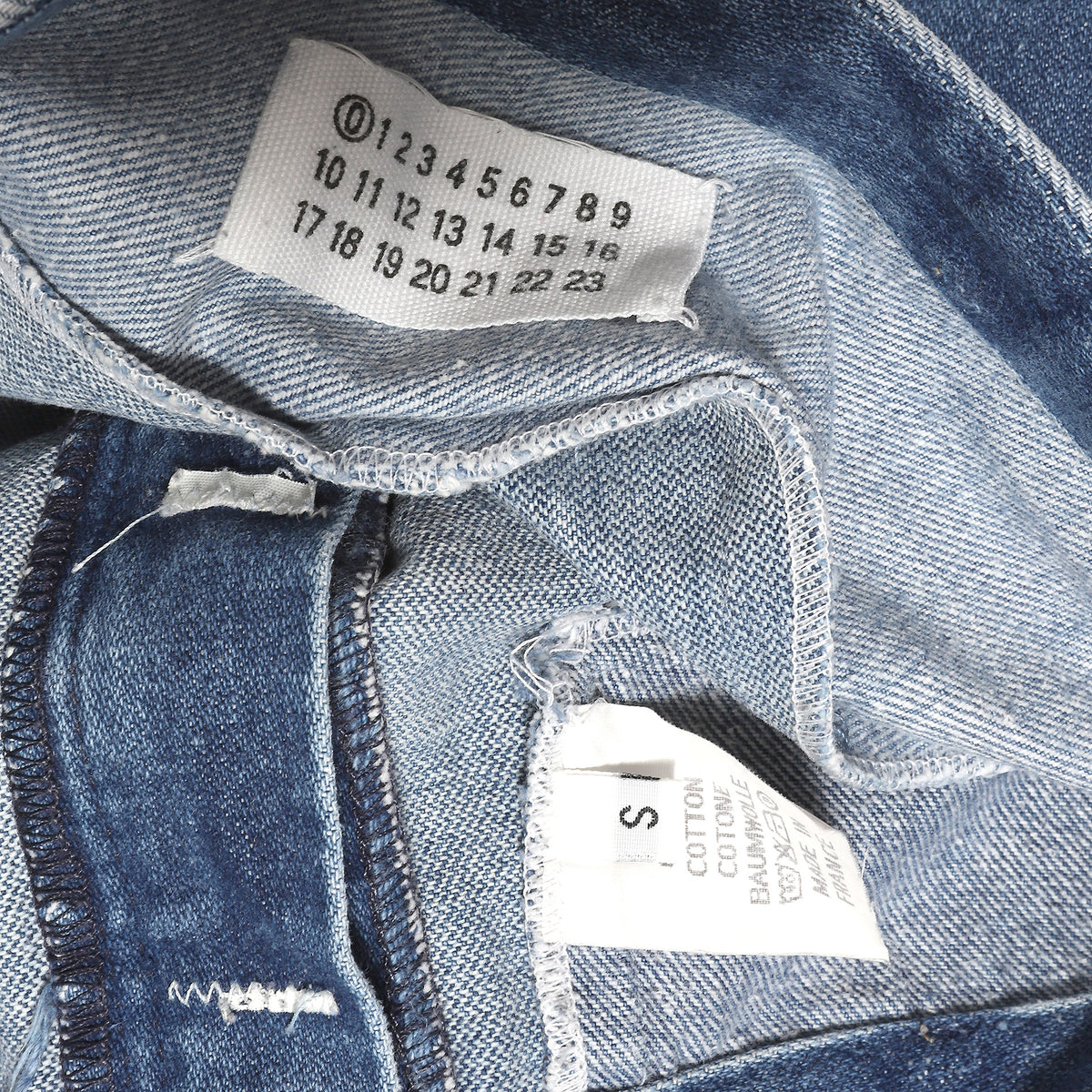 Maison Martin Margiela Artisanal Reconstructed Low Waist Denim