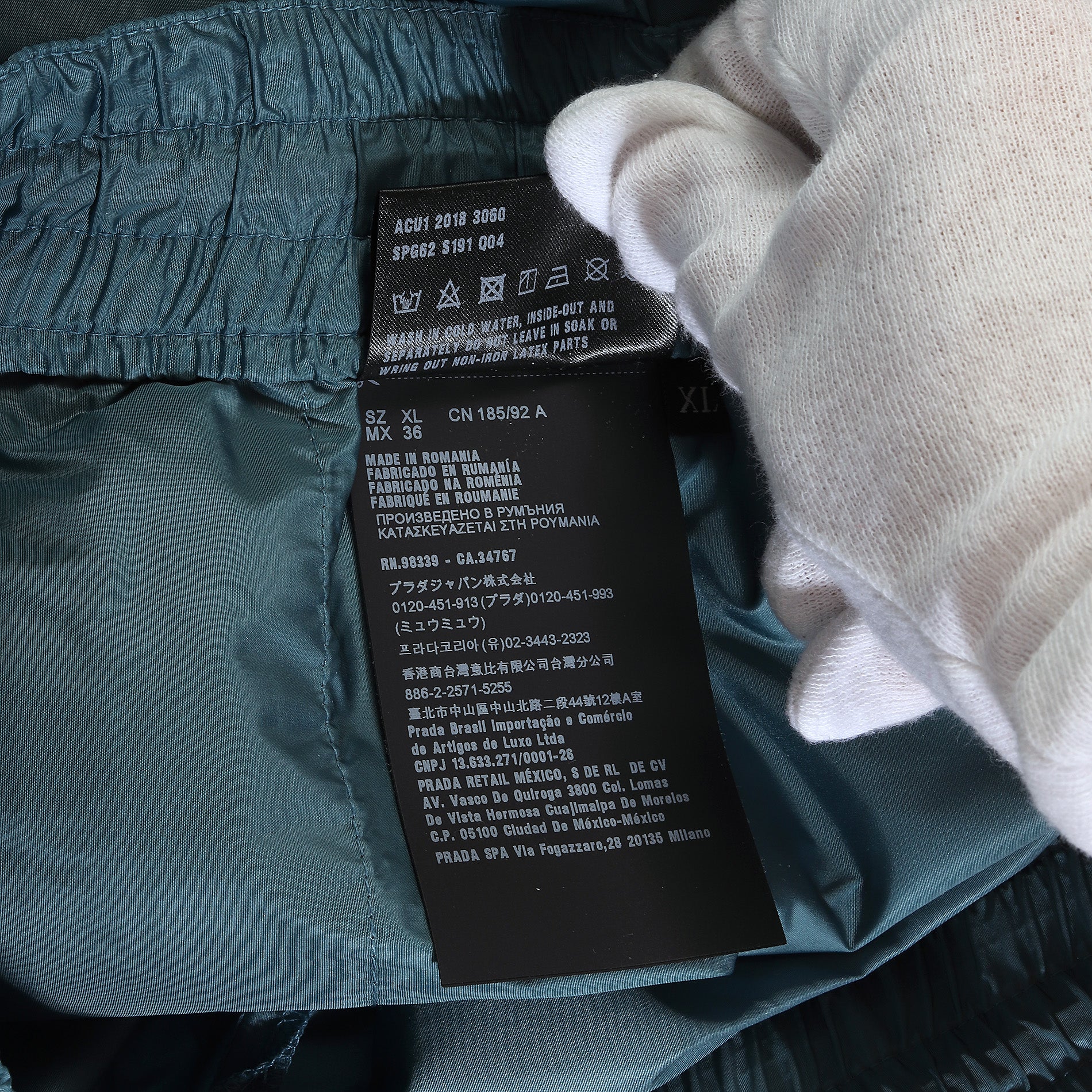 Prada AW18 Logo Patched Workwear Trousers - Ākaibu Store