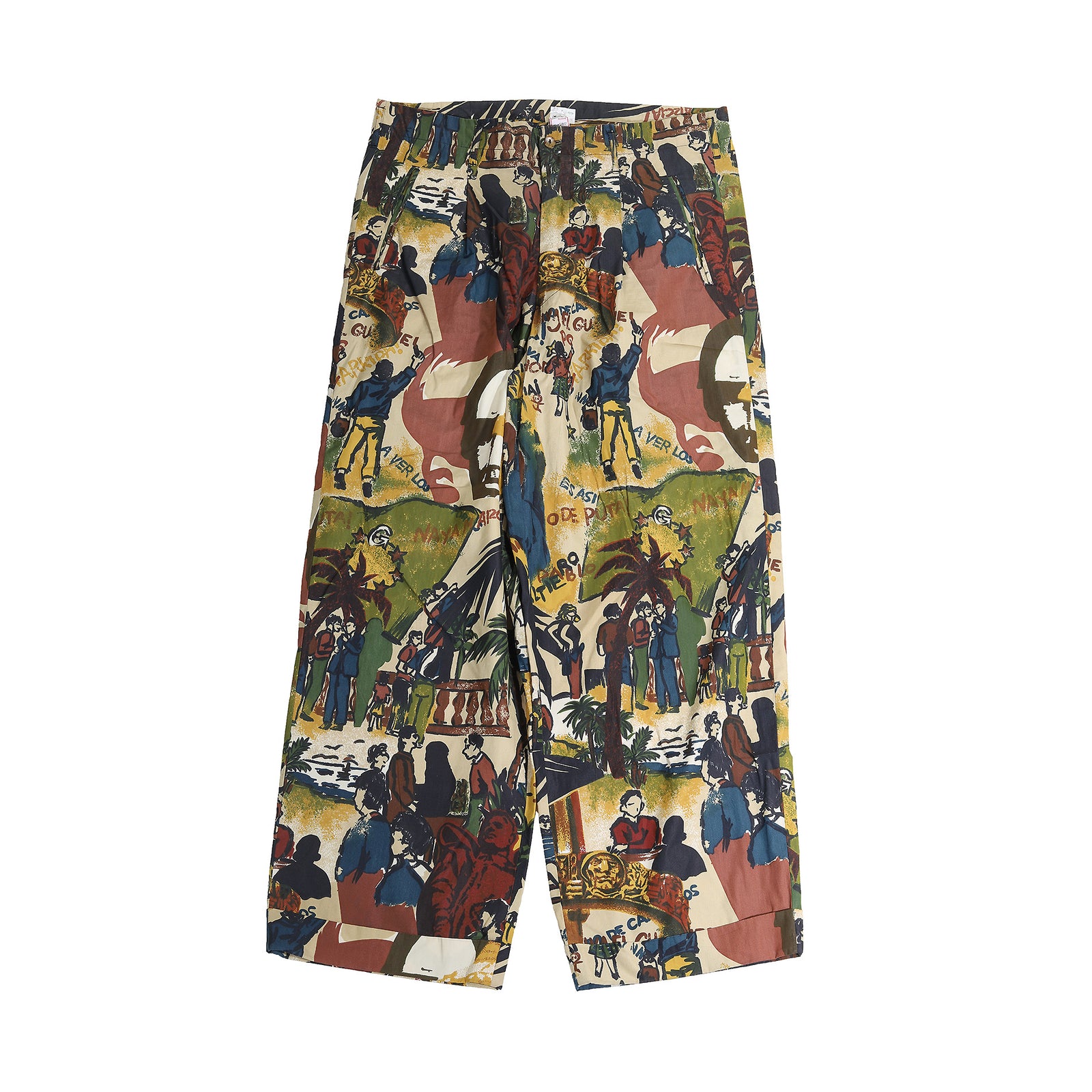 Jean Paul Gaultier 80s Pour Gibo Printed Pants