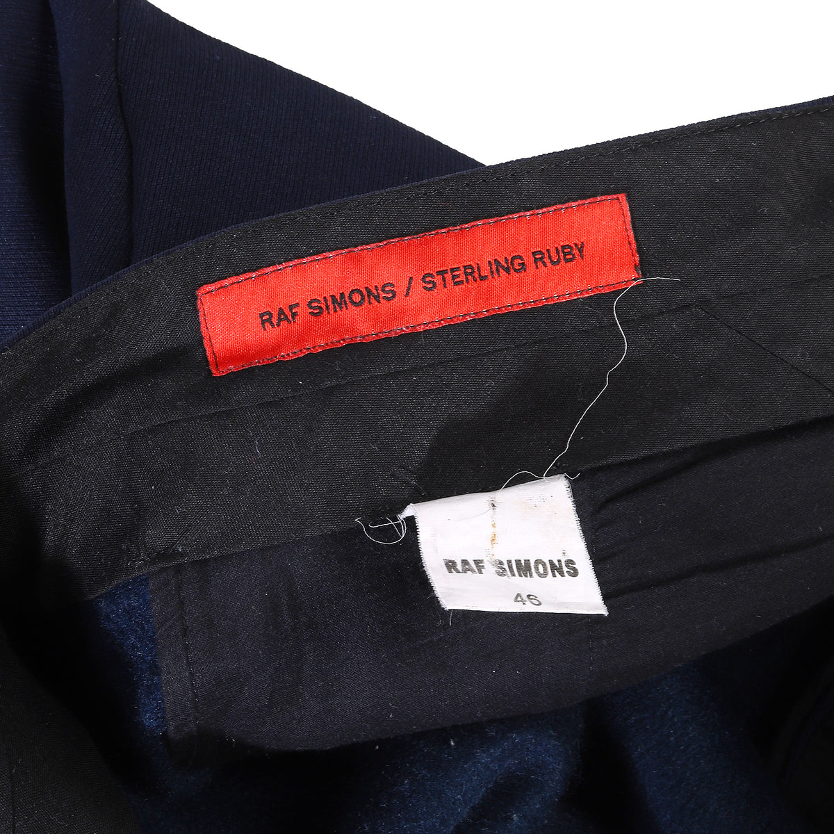 Raf Simons FW14 Sterling Ruby Navy Wool Pants