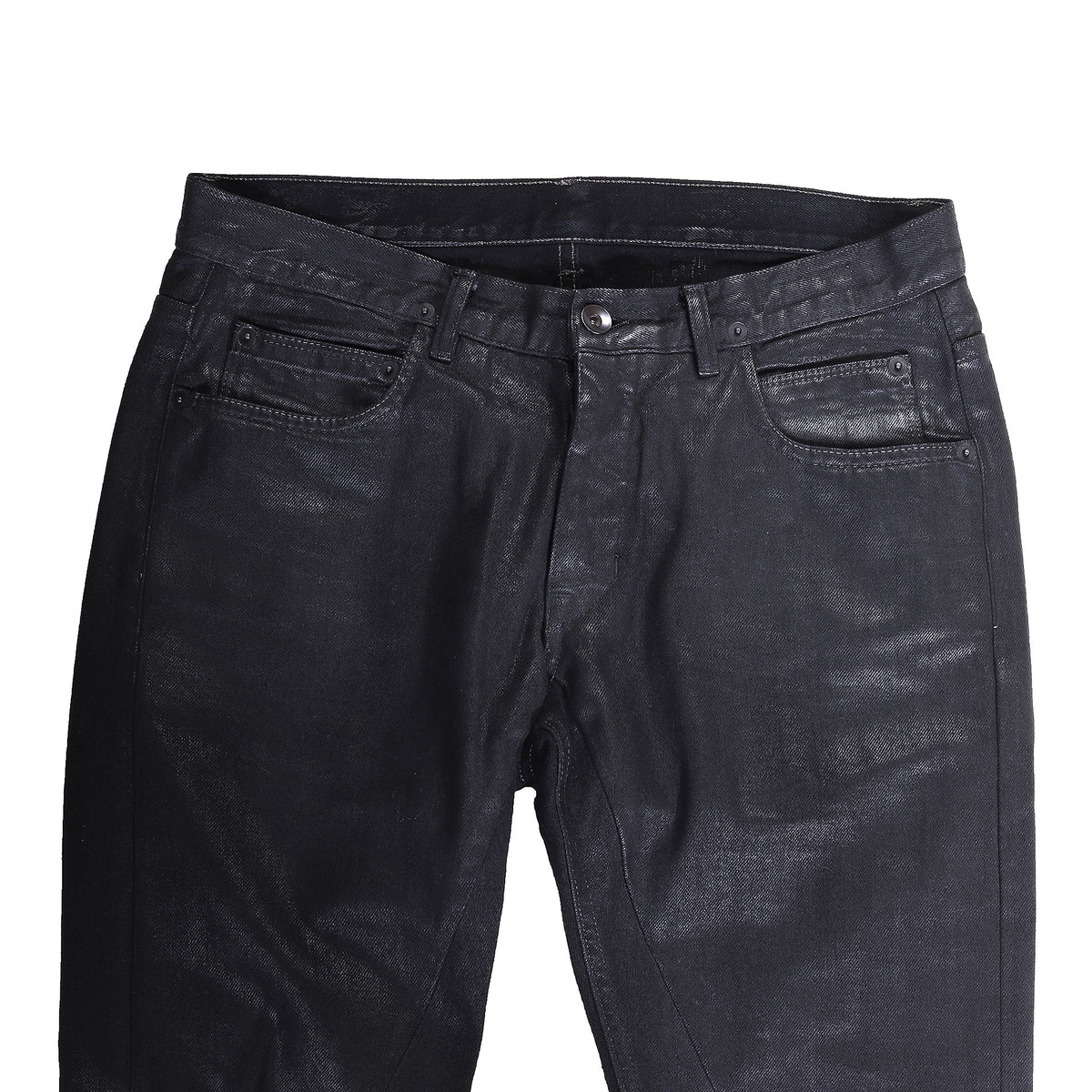 Rick Owens DRKSHDW SS14 Waxed Black Detroit Denim