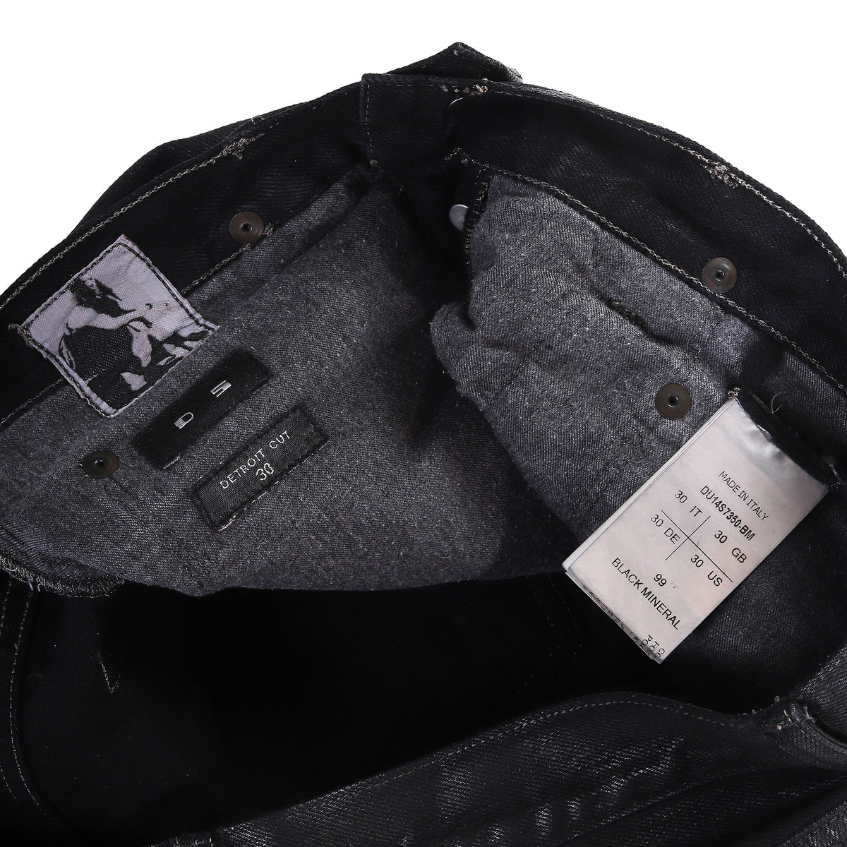 Rick Owens DRKSHDW SS14 Waxed Black Detroit Denim