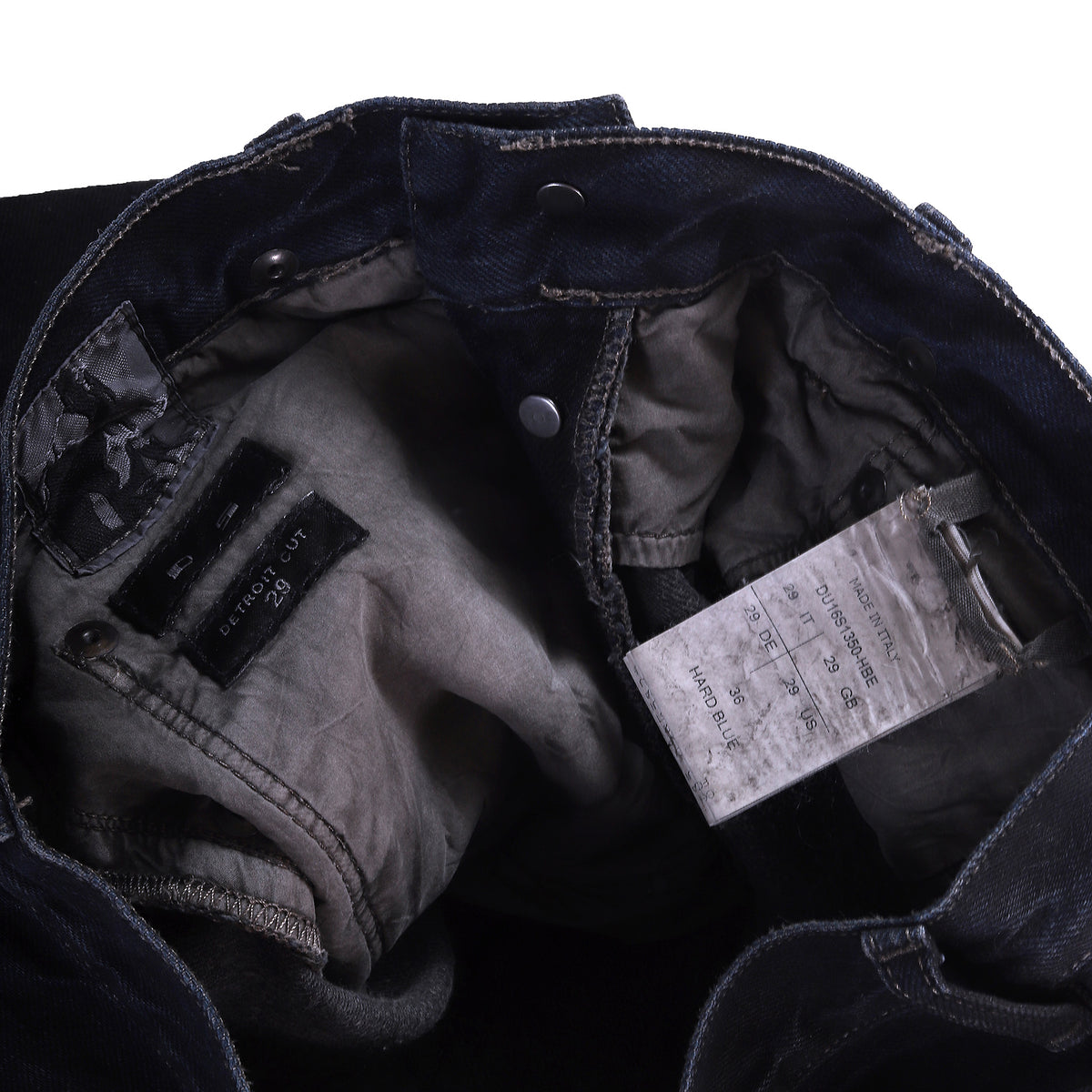 Rick Owens DRKSHDW Coated Blue Detroit Denim
