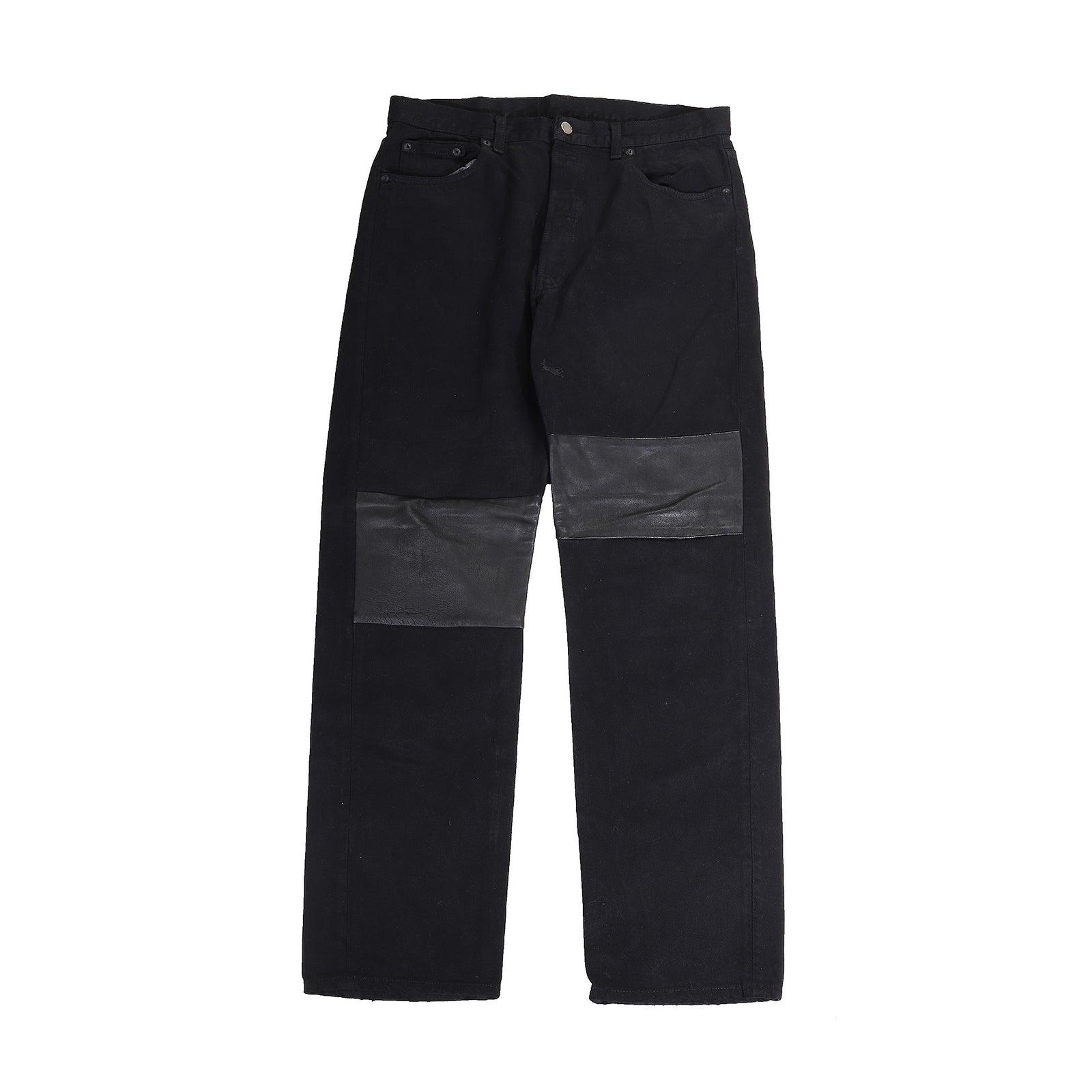 Maison Martin Margiela Artisanal Reconstructed Leather Panel Denim