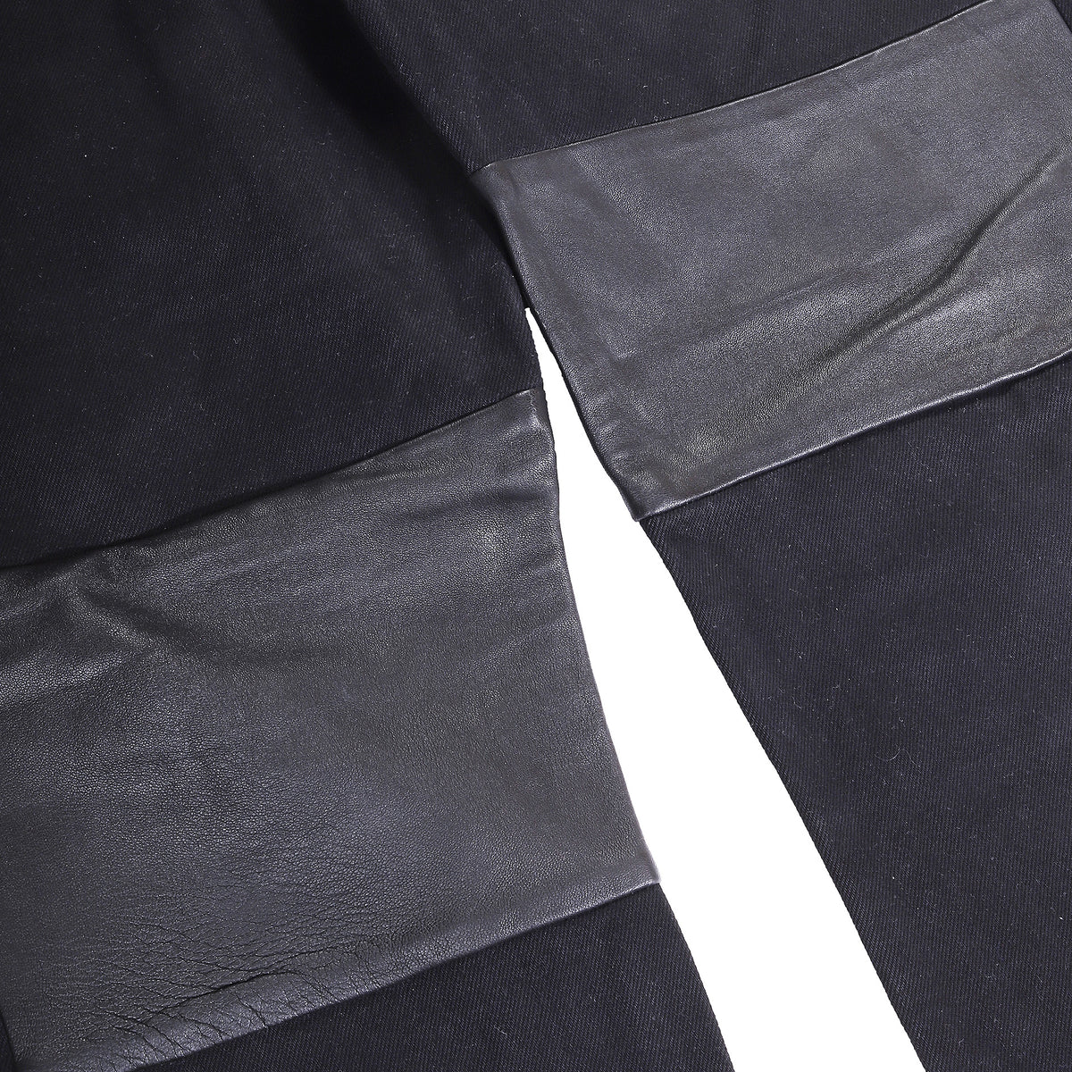 Maison Martin Margiela Artisanal Reconstructed Leather Panel Denim
