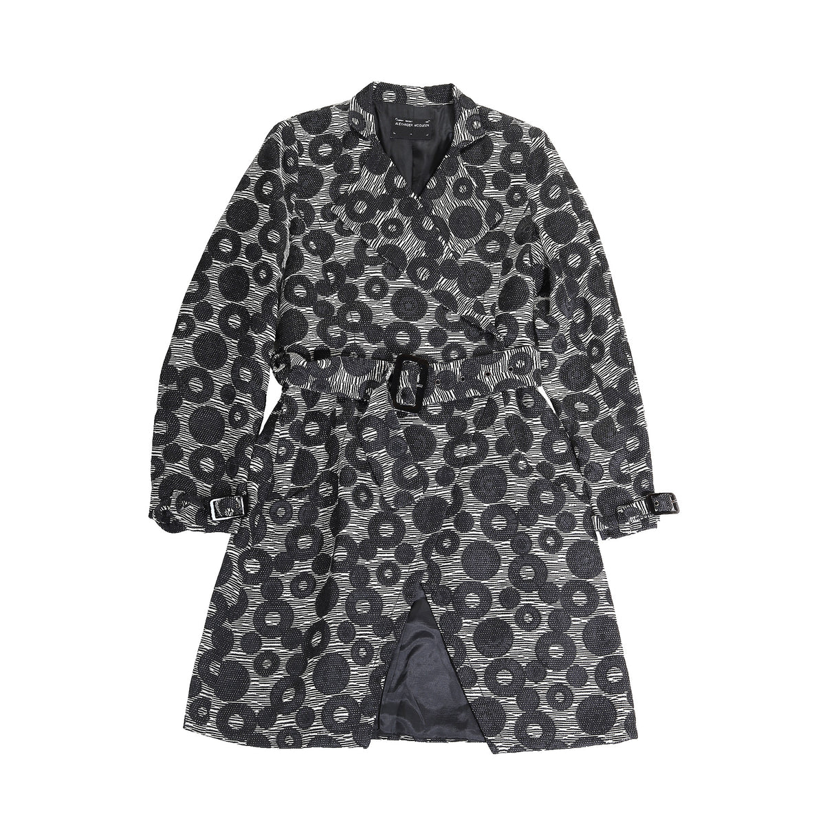 Alexander McQueen 90s Psychedelic Belted Coat