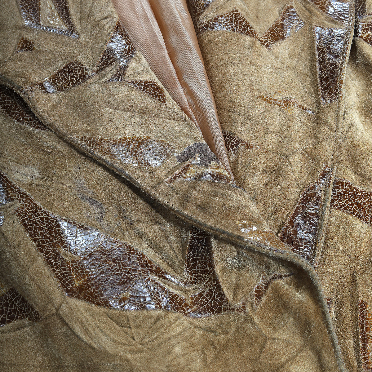 Gucci 90s by Tom Ford Laminated Broken Effect Suede Jacket