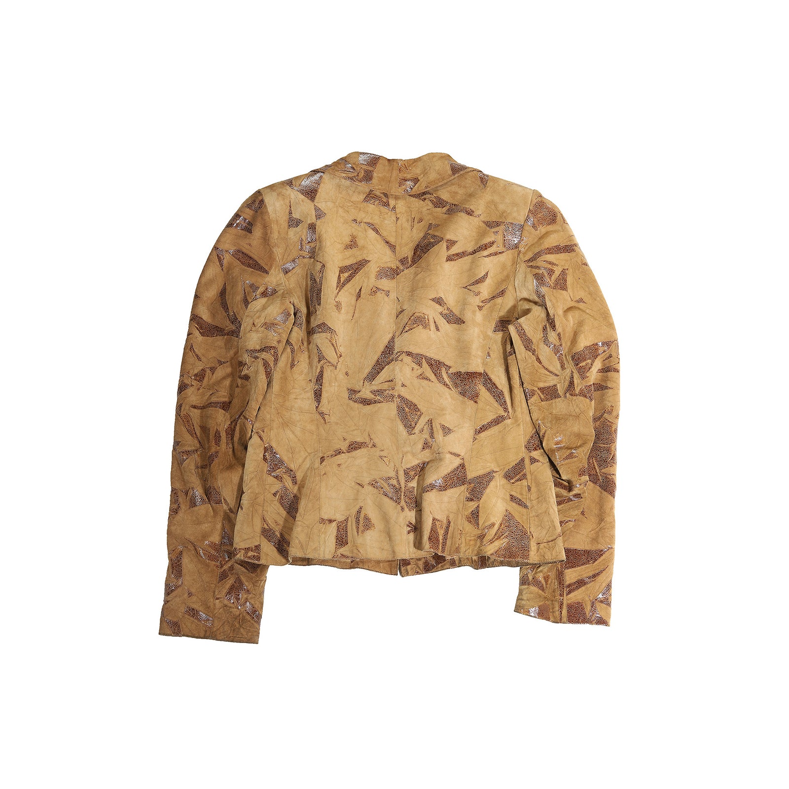 Gucci 90s by Tom Ford Laminated Broken Effect Suede Jacket