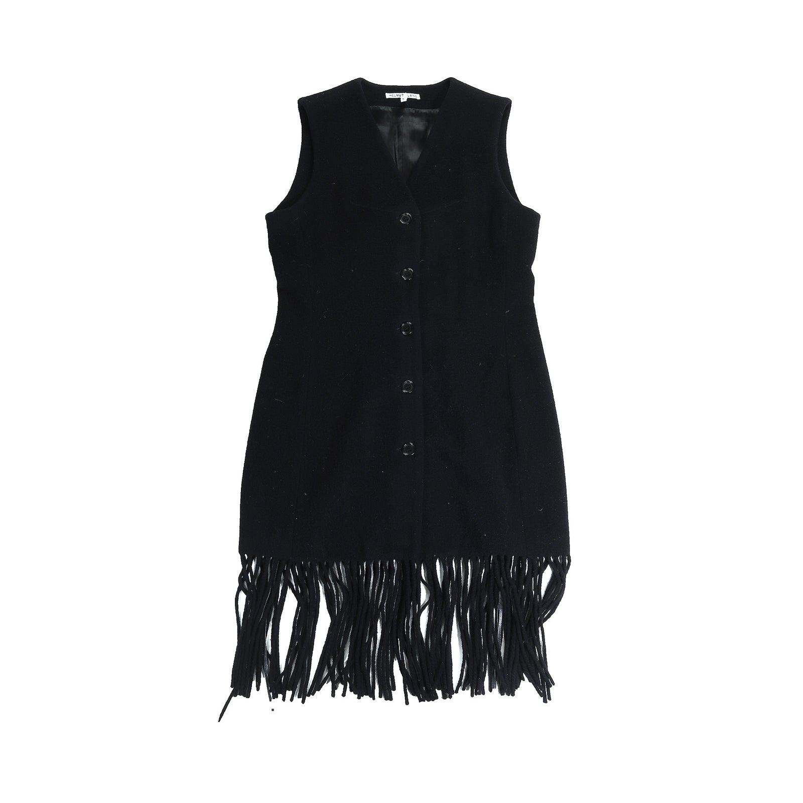 Helmut Lang 90s Fringed Wool Vest