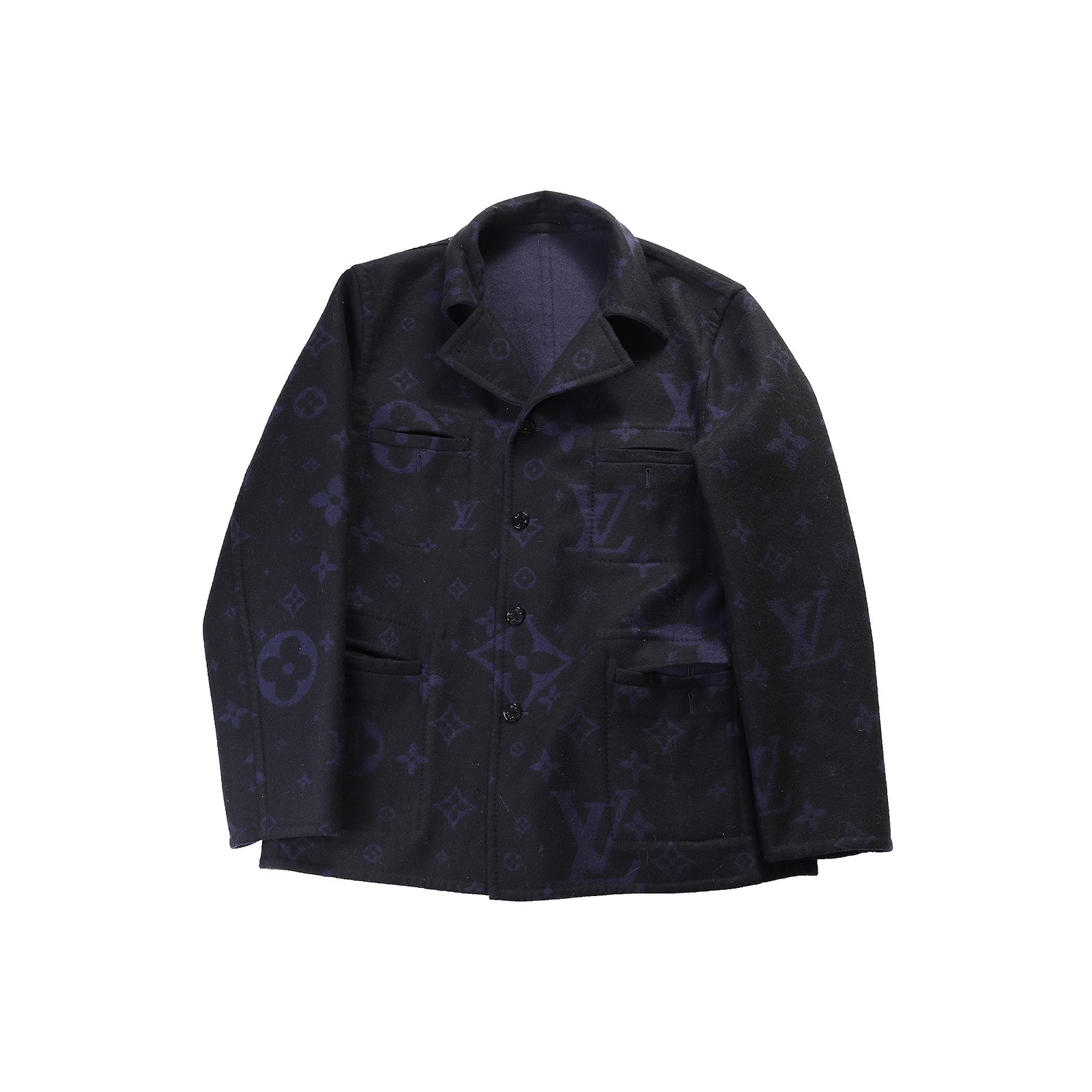 Louis Vuitton FW19 1 of 1 Monogram Reversible Wool Field Jacket Sample