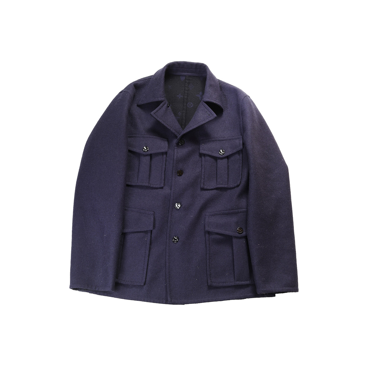 Louis Vuitton FW19 1 of 1 Monogram Reversible Wool Field Jacket Sample