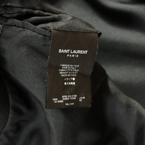 Saint Laurent Paris SS14 Leather Shawl Collar Jacket