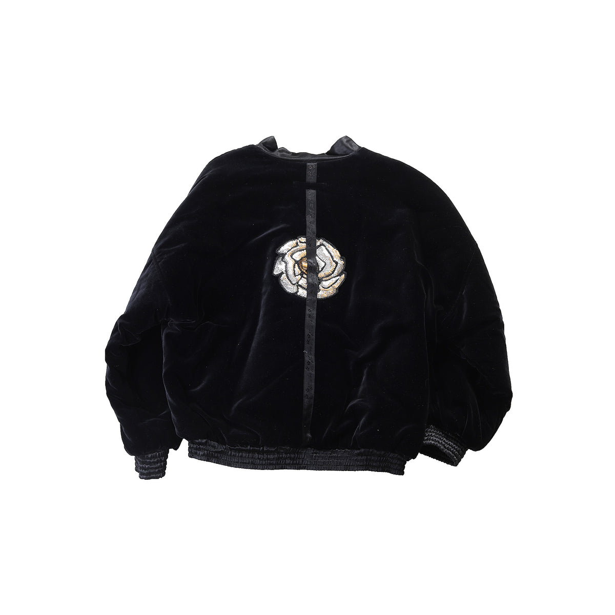 Jean Paul Gaultier Homme 80s Pour Gibo Sequin Rose Velvet Bomber Jacket