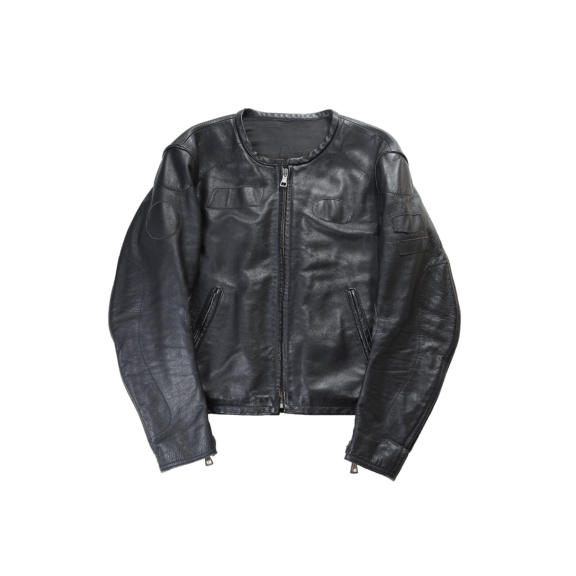 Maison Martin Margiela SS02 BLACK Patched Leather Jacket