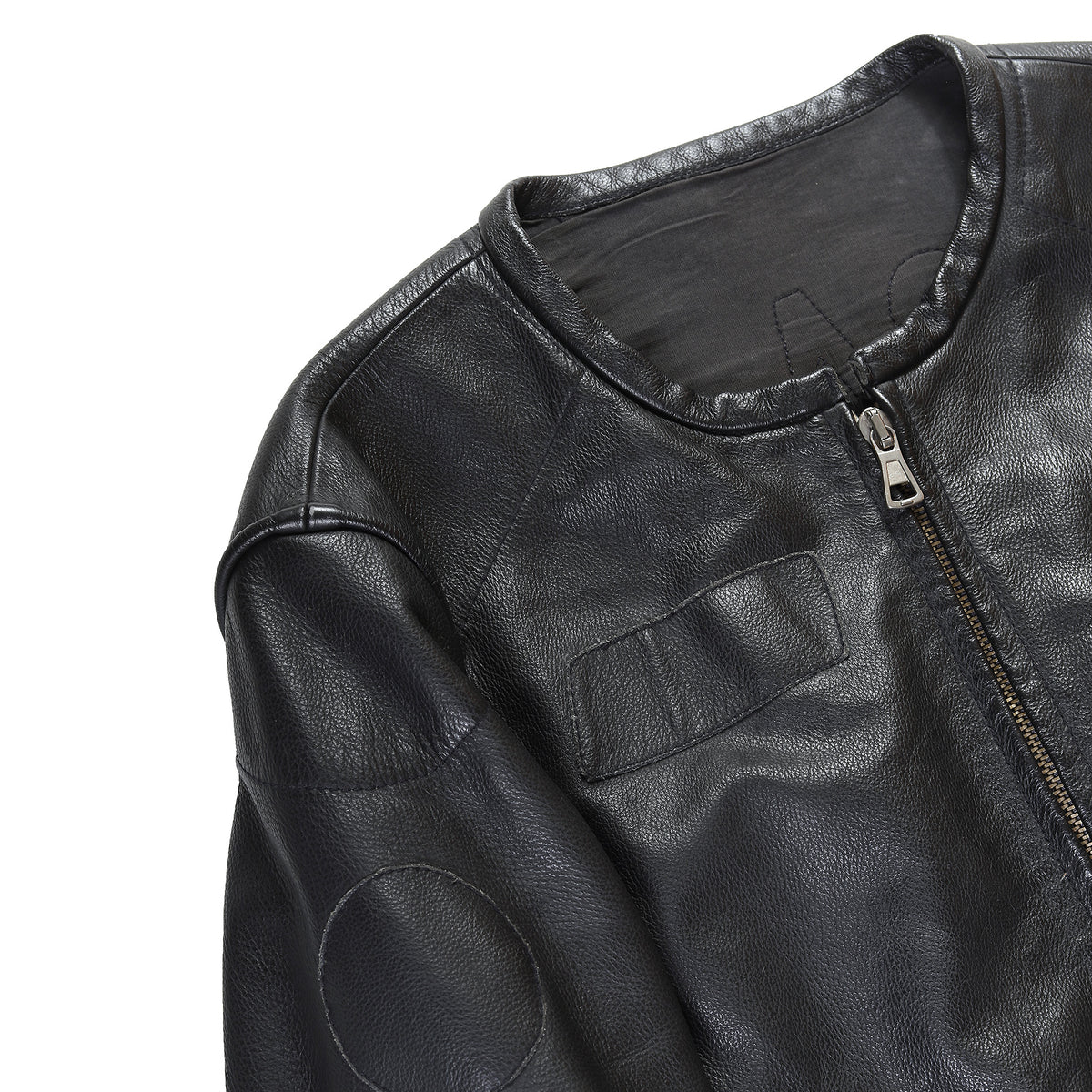 Maison Martin Margiela SS02 BLACK Patched Leather Jacket