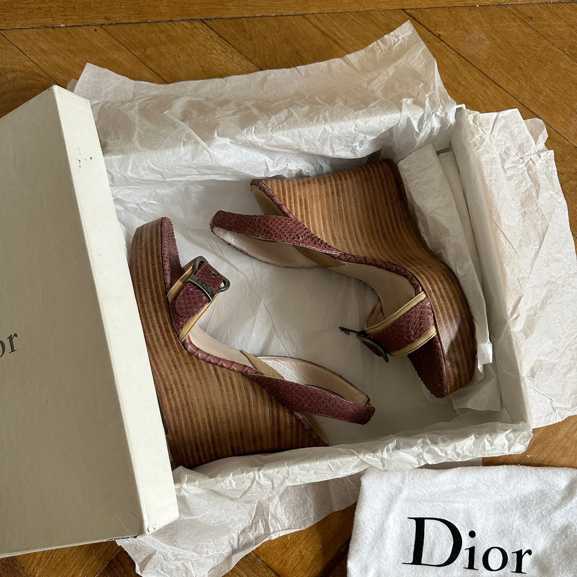 Christian Dior by John Galliano 2000s Snakeskin Heels