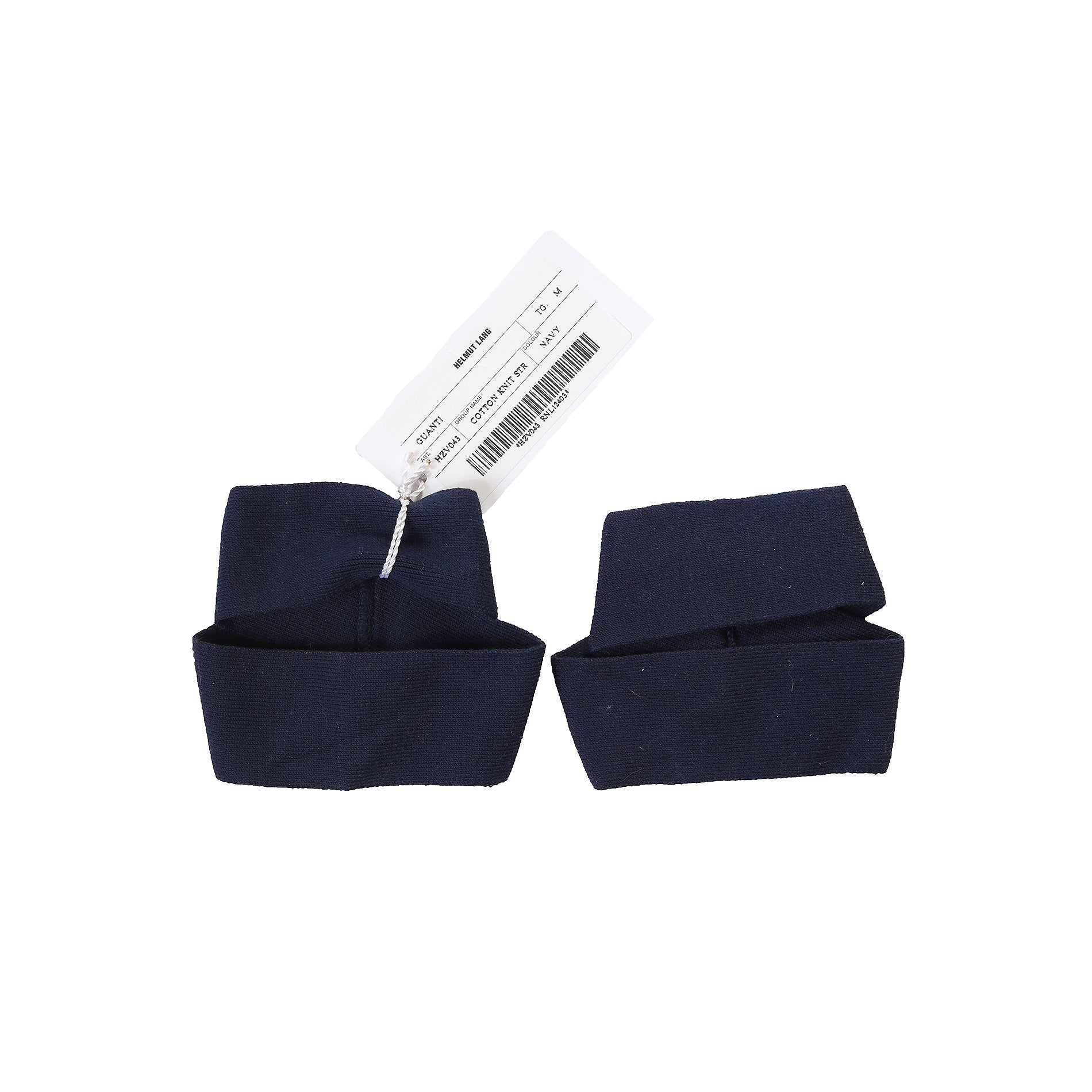 Helmut Lang SS04 Navy Hand Wrap Mittens - Ākaibu Store