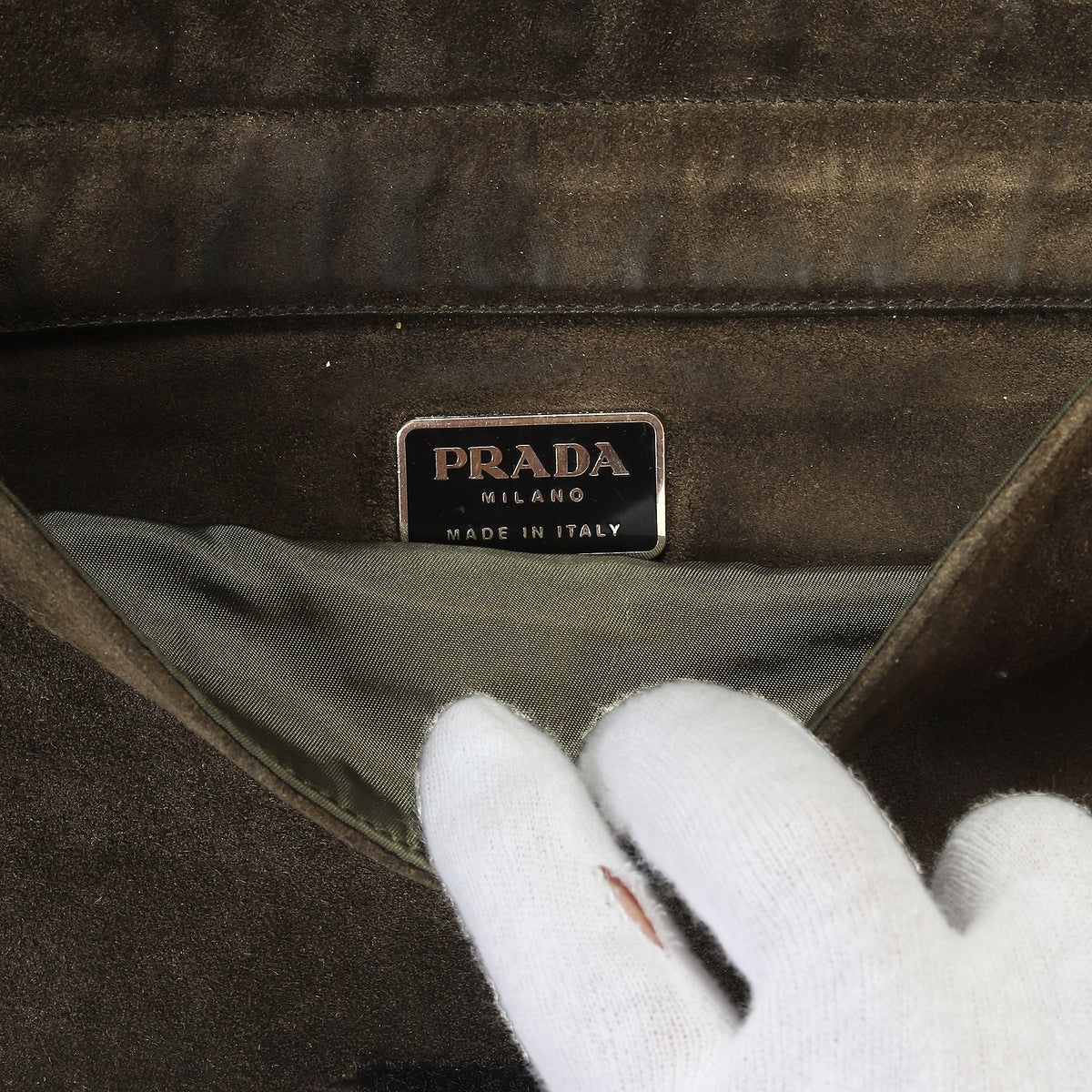 Prada SS99 Rivet Suede Body Bag