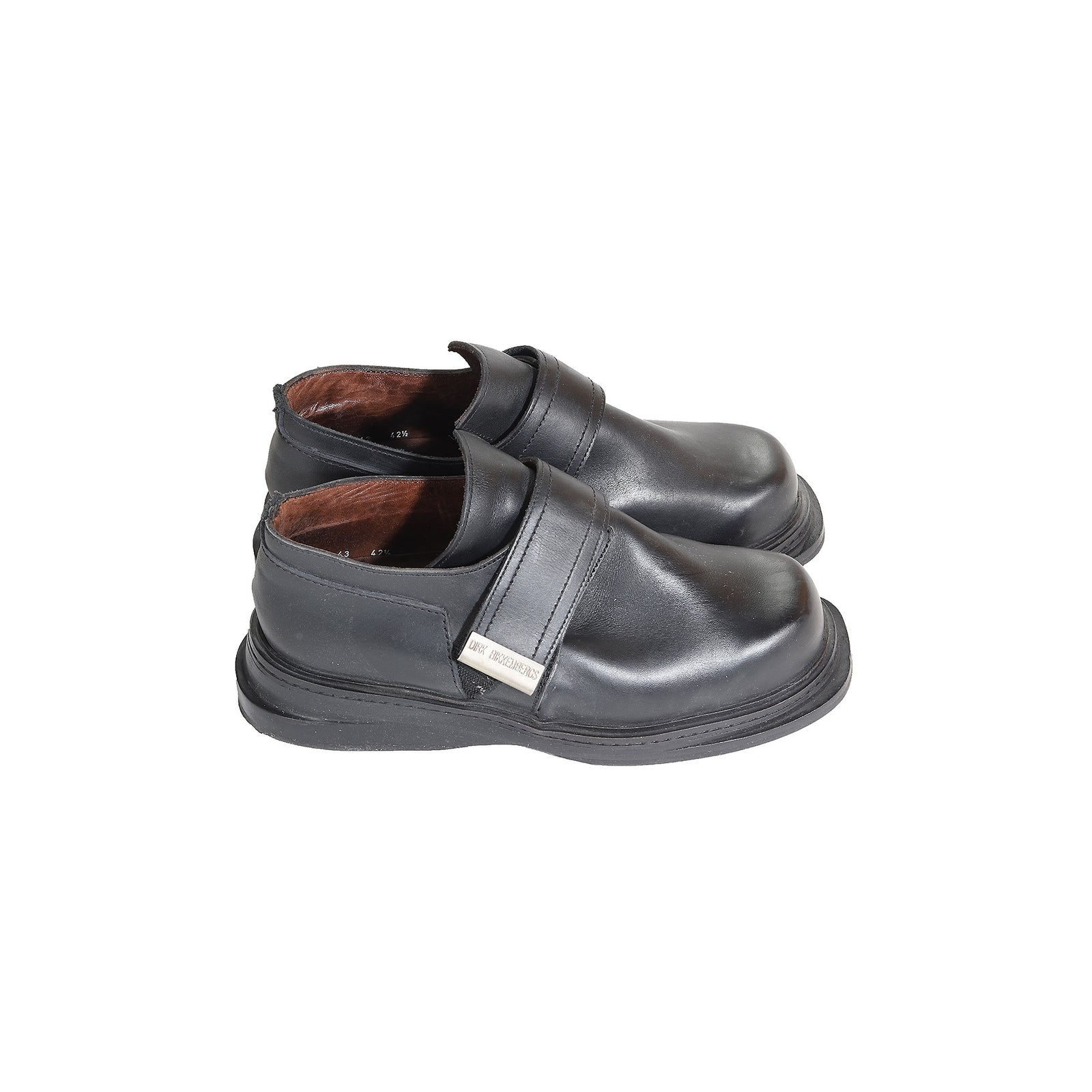 Dirk Bikkembergs 90s Velcro Black Leather Slipper