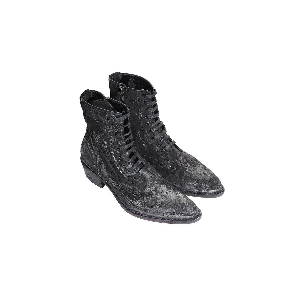 Haider Ackermann FW17 Black Waxed Suede Boots