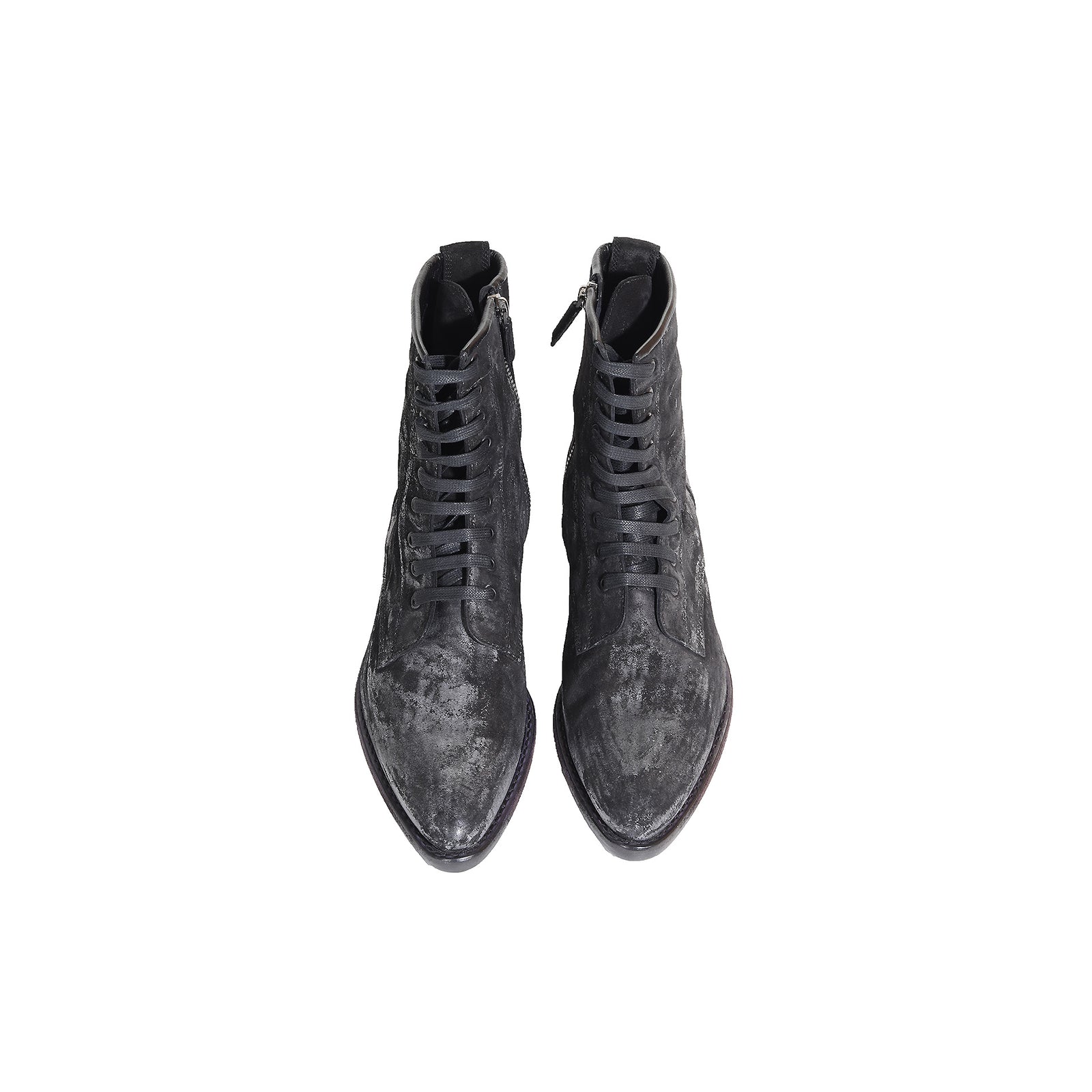 Haider Ackermann FW17 Black Waxed Suede Boots