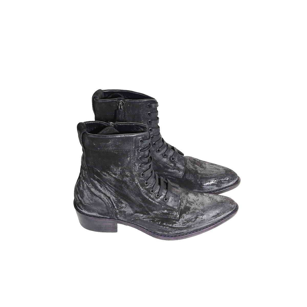 Haider Ackermann FW17 Black Waxed Suede Boots