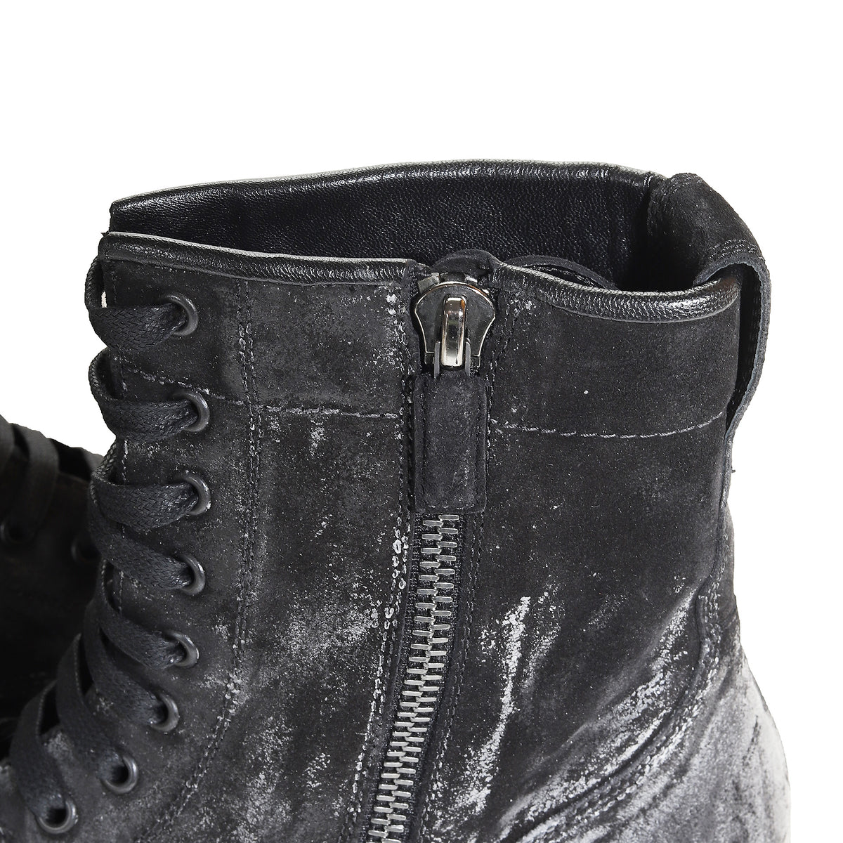 Haider Ackermann FW17 Black Waxed Suede Boots