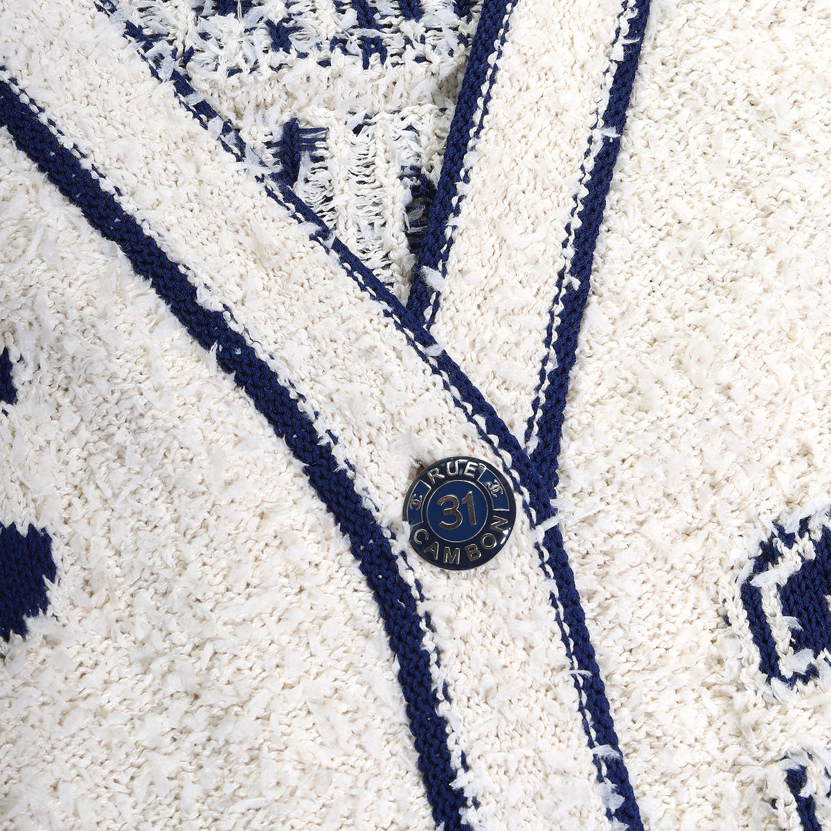 Chanel Pre SS19 Boucle Varsity Cardigan
