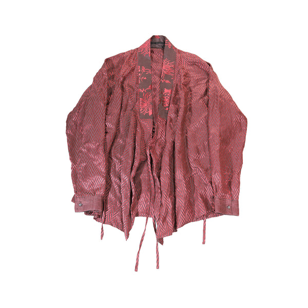 Haider Ackermann SS15 Chevron Linen Kimono Shirt - Ākaibu Store