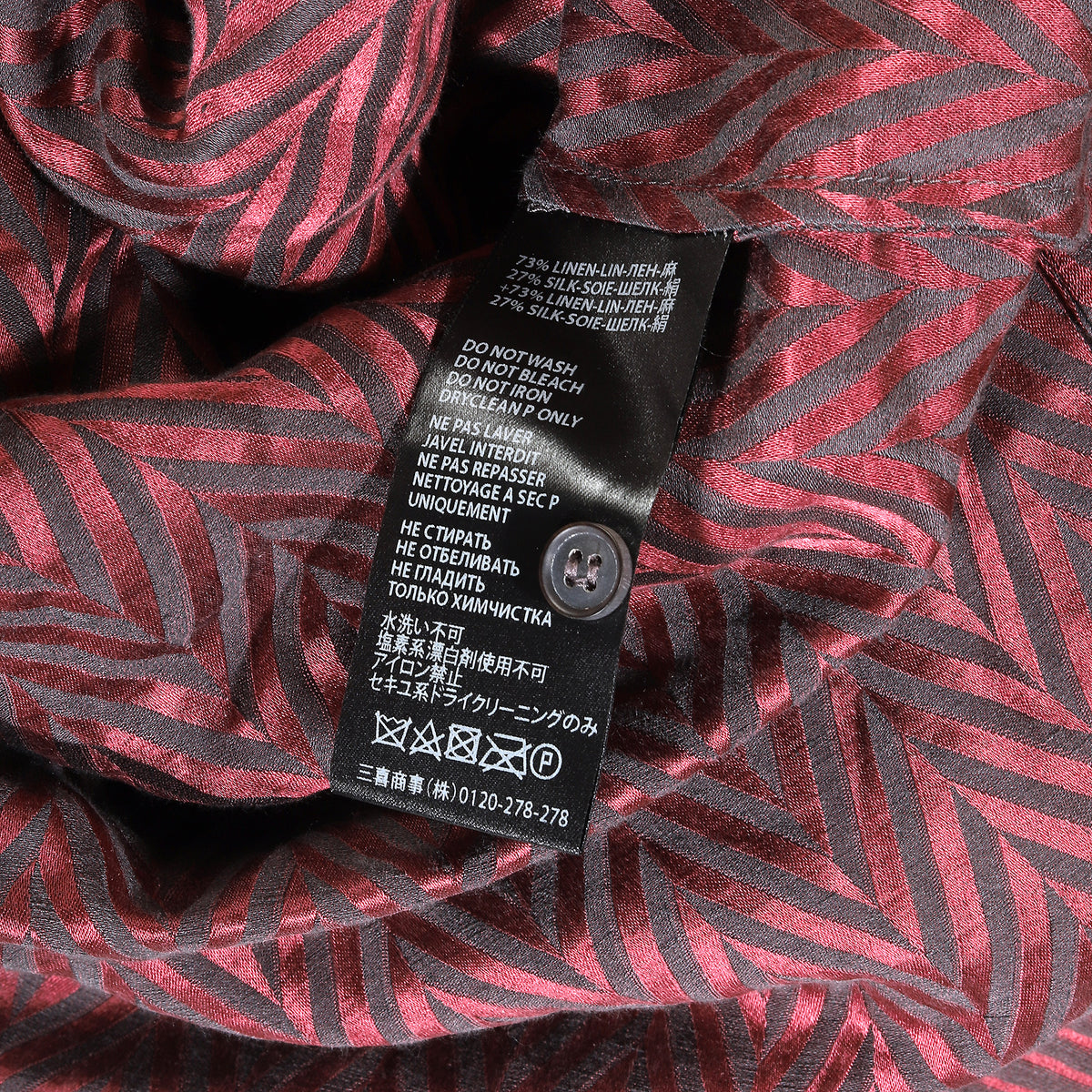Haider Ackermann SS15 Chevron Linen Kimono Shirt