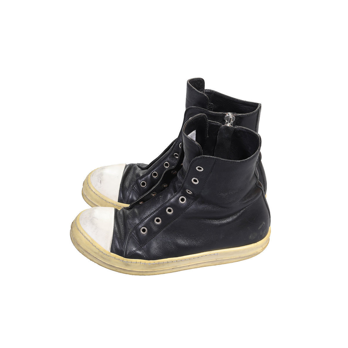 Rick Owens Black Leather Mainline Ramones