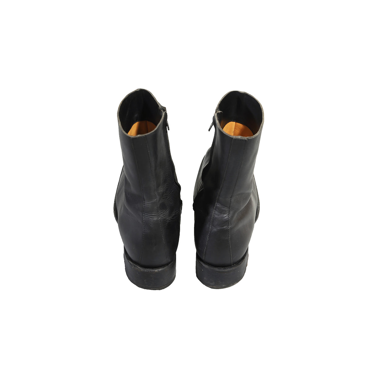 Maison Martin Margiela 2002 Artisanal Square Toe Leather Boots