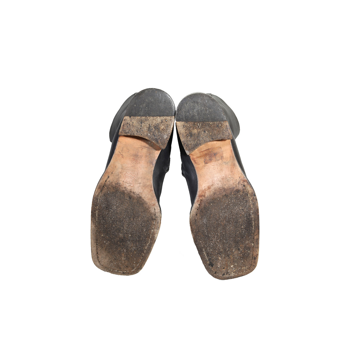Maison Martin Margiela 2002 Artisanal Square Toe Leather Boots