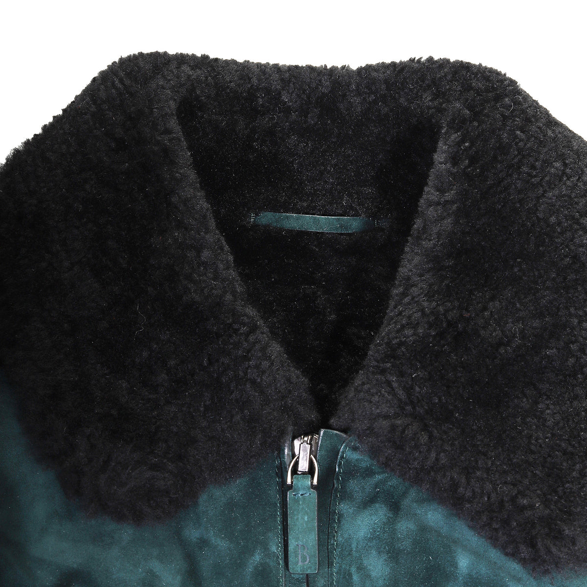 Berluti FW18 by Haider Ackermann Green Shearling Lizard Collar Bomber