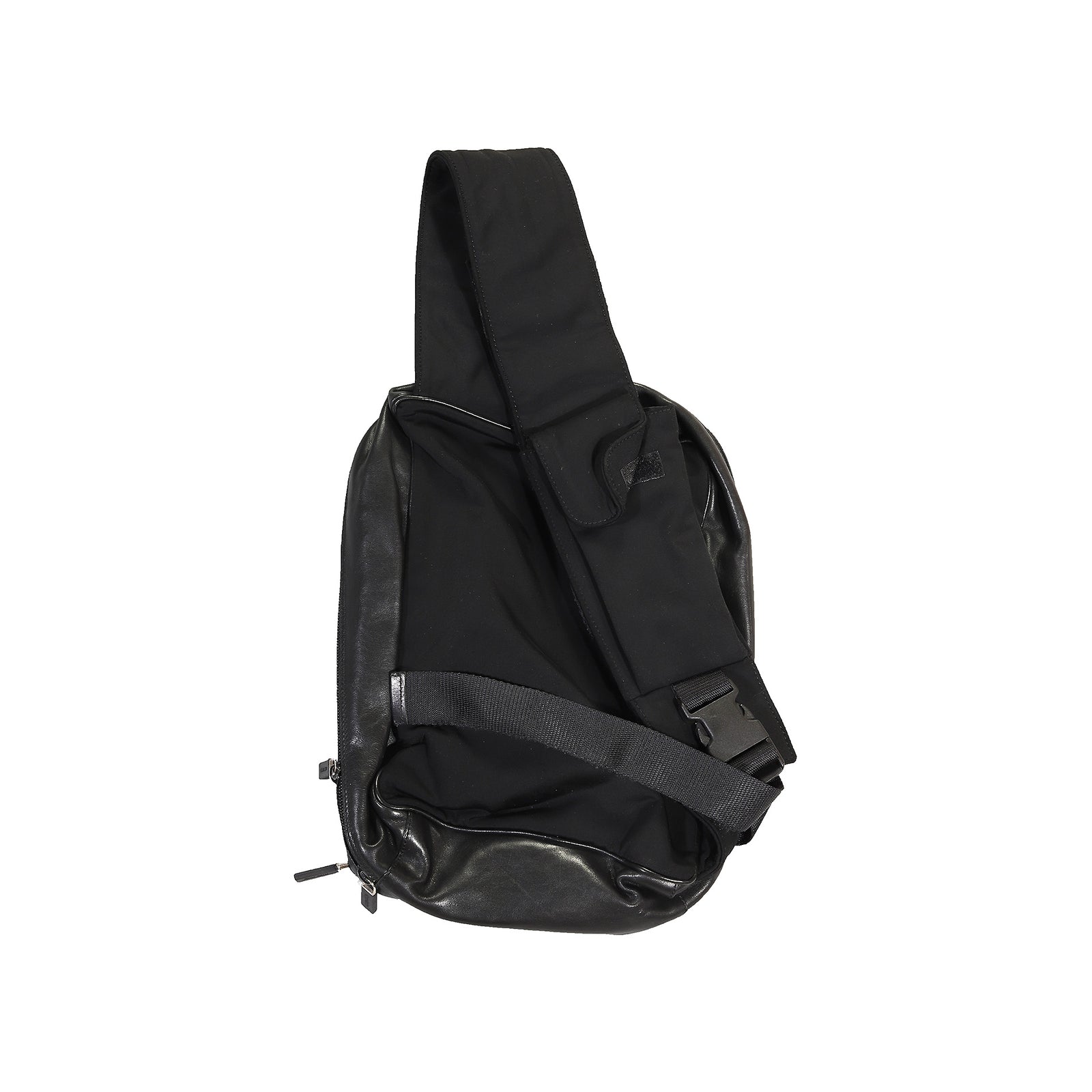 Miu Miu FW99 Black Leather Utility Backpack