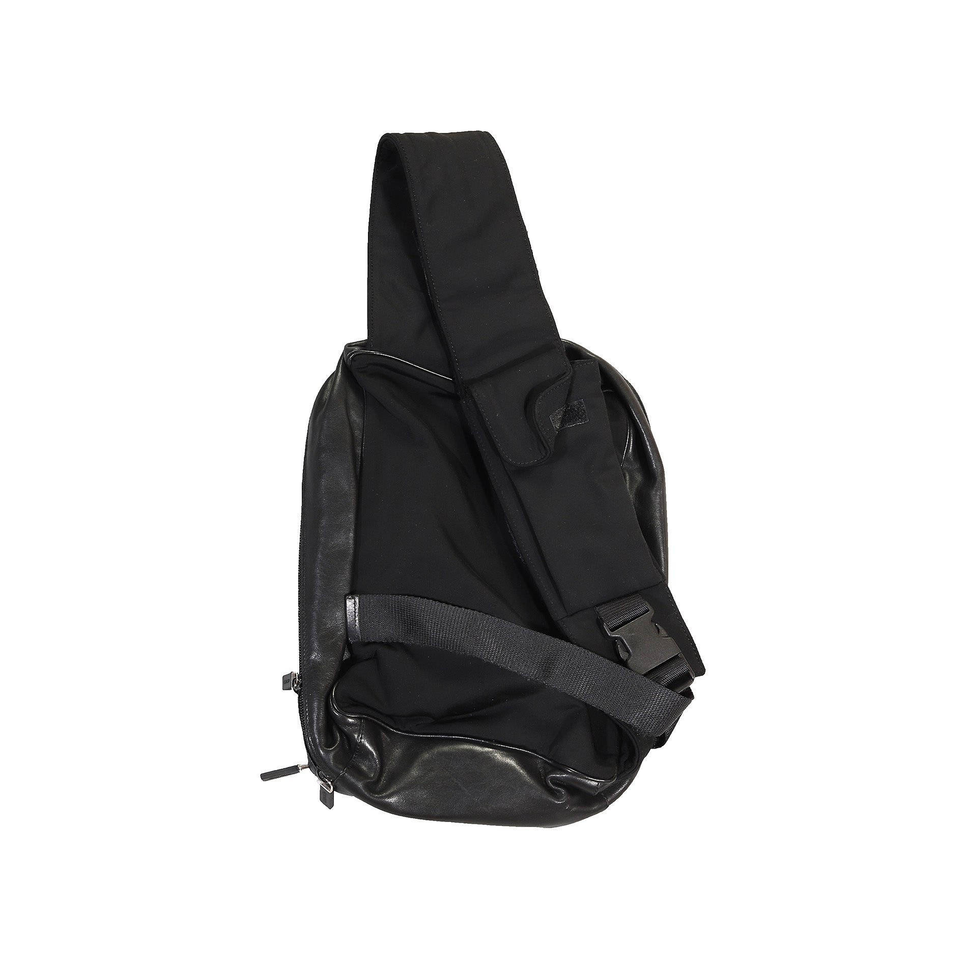 Miu Miu FW99 Black Leather Utility Backpack - Ākaibu Store