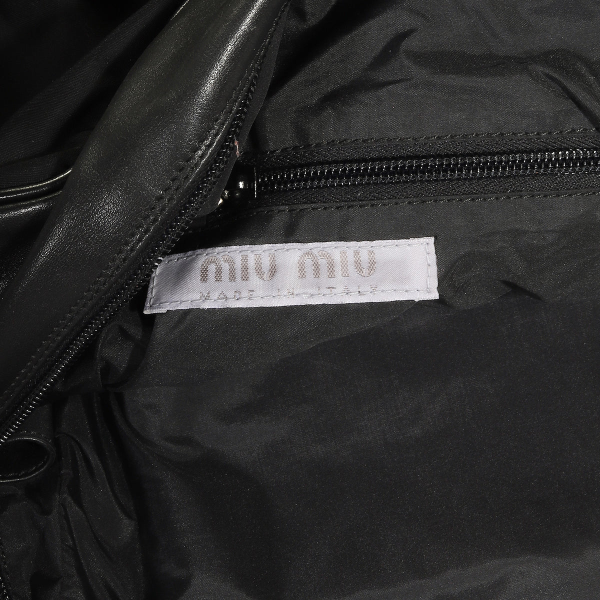 Miu Miu FW99 Black Leather Utility Backpack