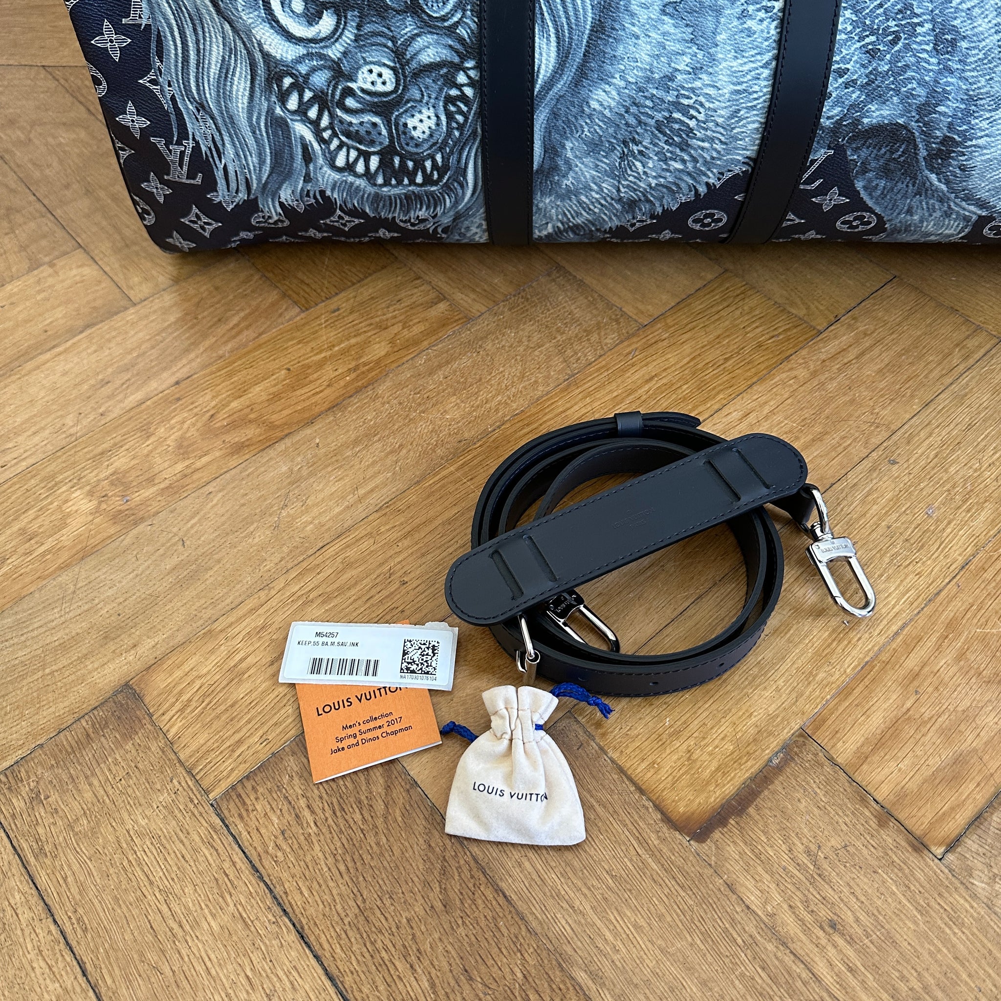 Chapman brothers lion messenger leather travel bag Louis Vuitton