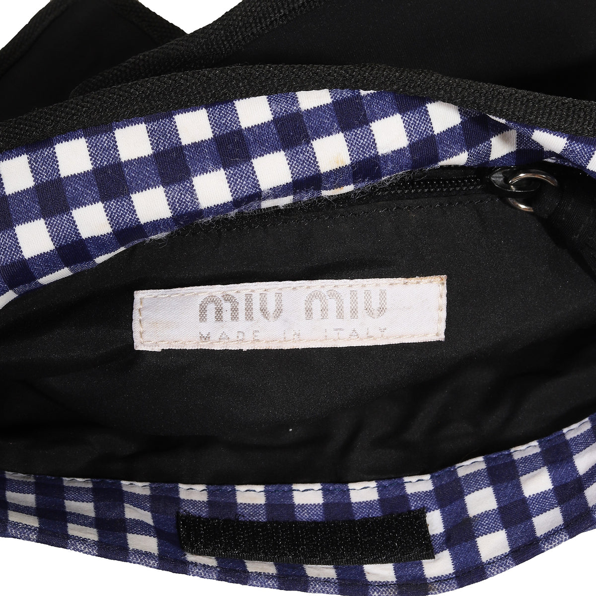 Miu Miu 90s Checkered Cargo Side Bag
