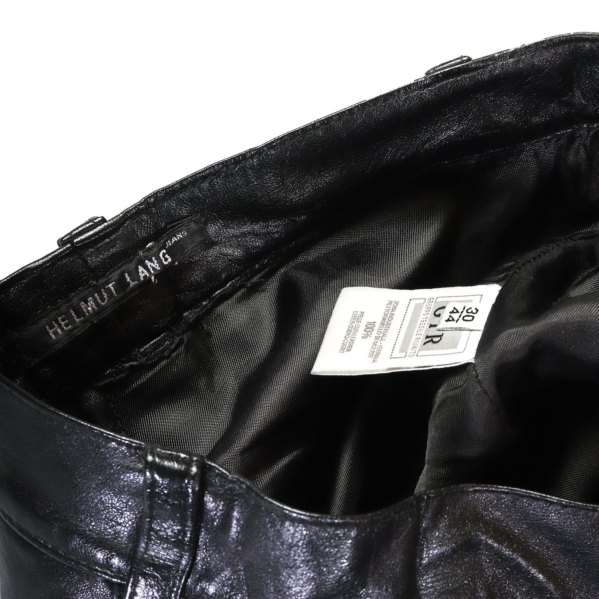 Helmut Lang 90s Black Leather Pants