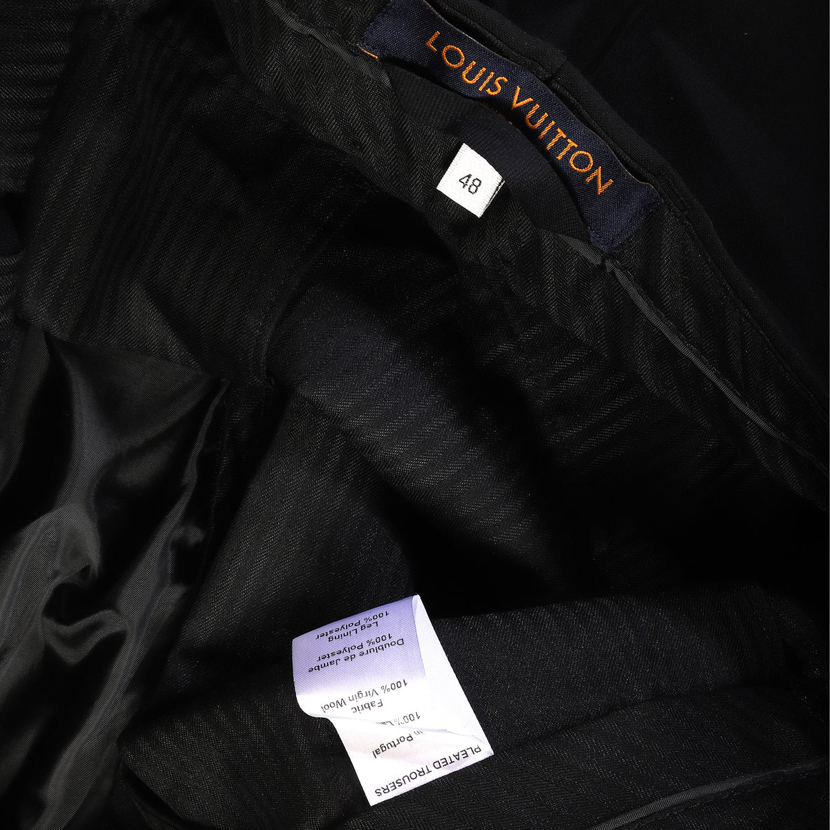 Louis Vuitton 2021 Black Baggy Staff Trousers